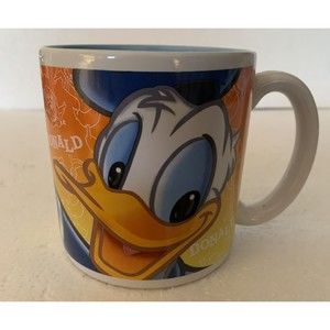 Disney Donald Duck Happy Face His Name Handstands Mug LARGE Made in Thailand